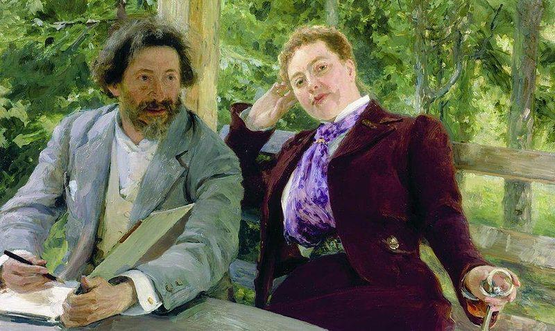 Ilya Repin Self portrait with Nordman china oil painting image